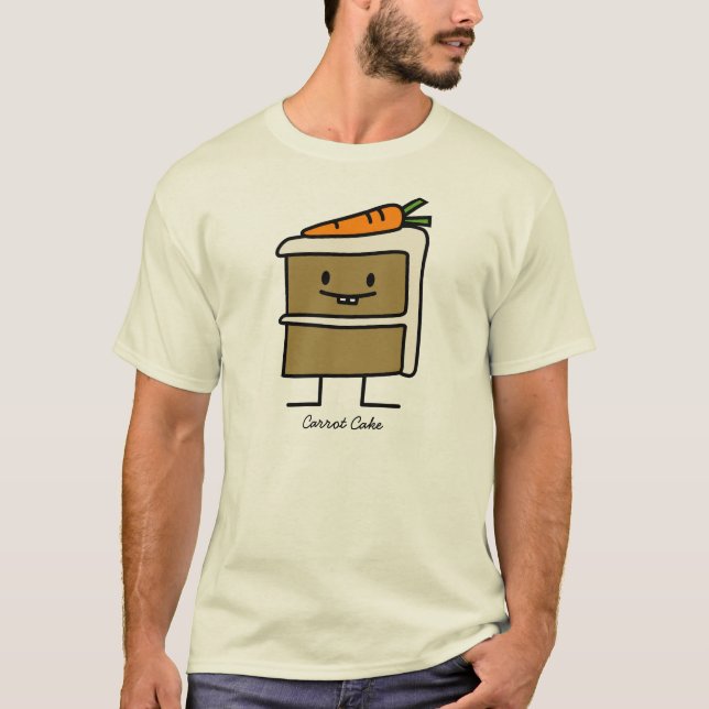 Karottenkuchenscheibe-Häschenzähne, die Nachtisch T-Shirt (Vorderseite)