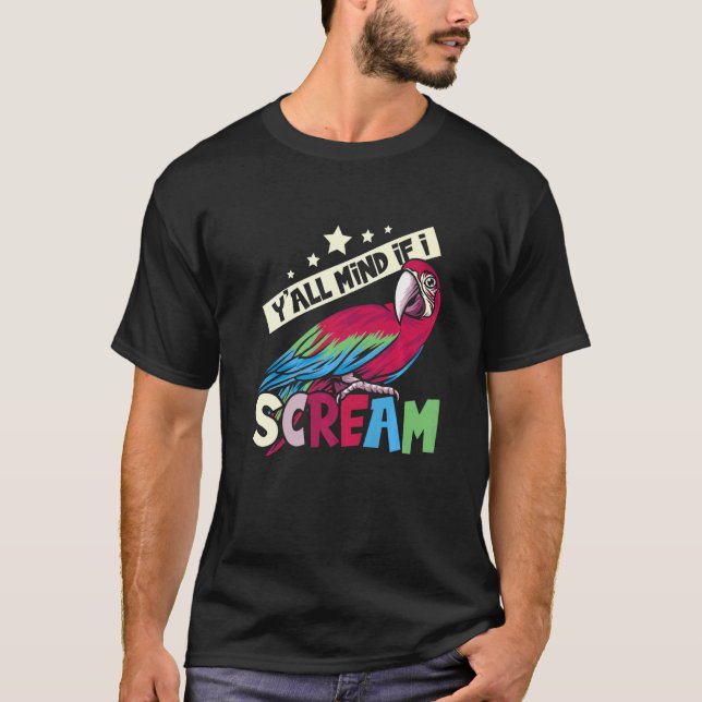 Karottenmaka mit Papagei und Papagei T-Shirt (Vorderseite)