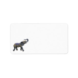 Karousel Animal Elephant Foto Stationery Adressaufkleber
