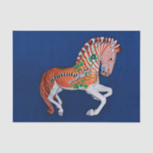 Karousel Animal Quagga Zebra Foto Tissue Paper