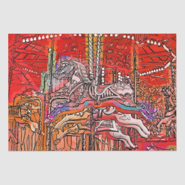 KAROUSEL SEIDENPAPIER (Vorderseite)