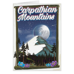 Karpaten-Gebirge Reiseplakat