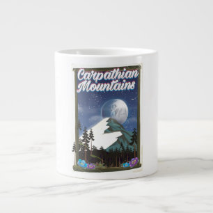 Karpaten-Gebirge Reiseplakat Jumbo-Tasse