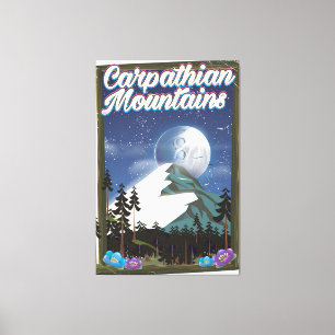 Karpaten-Gebirge Reiseplakat Leinwanddruck