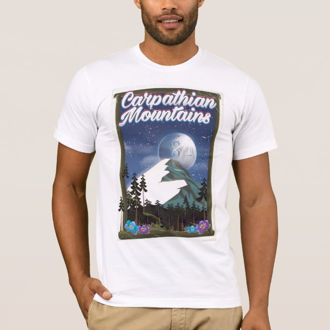 Karpaten-Gebirge Reiseplakat T-Shirt (Vorderseite)
