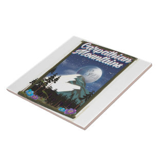 Karpaten-Reiseplakat Fliese