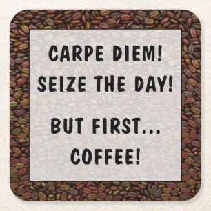 KARPE DIEM! RECHTECKIGER PAPPUNTERSETZER