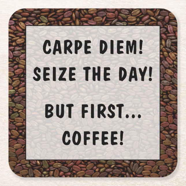 KARPE DIEM! RECHTECKIGER PAPPUNTERSETZER (Vorderseite)