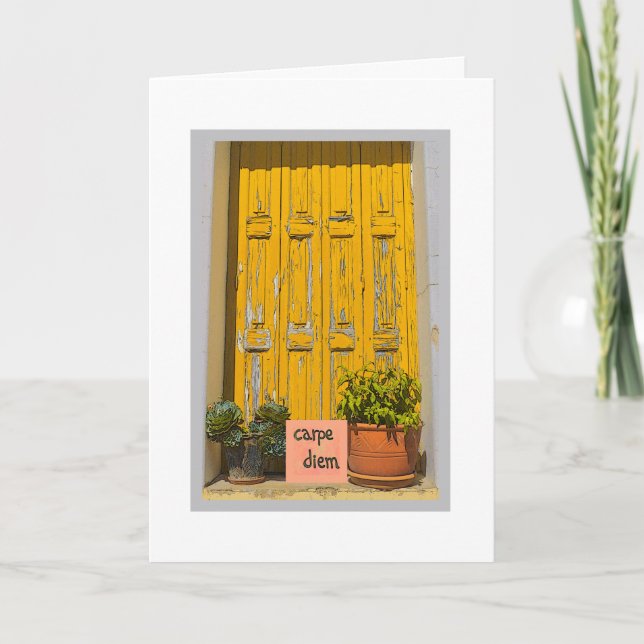 KARPE DIEM / TAGSEIZE / GLÜCKLICHER GEBURTSTAG KARTE (Vorderseite)