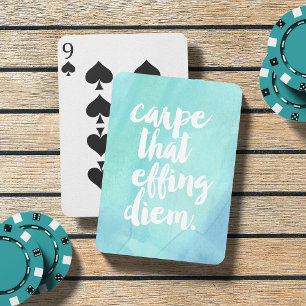 Karpfen, die sich als Diem Zitat spielen Karten Spielkarten