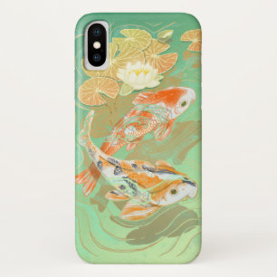Karpfen Koi Fisch-Wasser-Lilien-Teich iPhone X Case-Mate iPhone Hülle