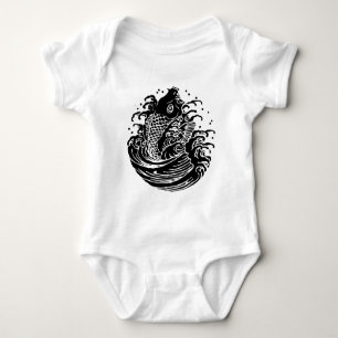 Karpfen und Wasser Baby Strampler