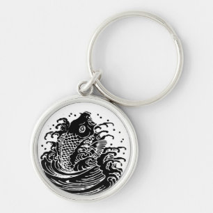 Karpfen und Wasser Schlüsselanhänger