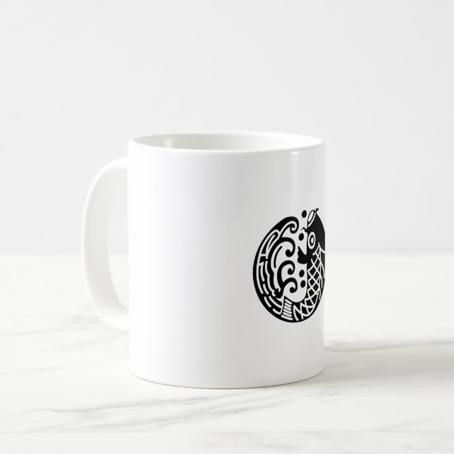 Karpfen und Welle Kaffeetasse (Vorderseite Links)