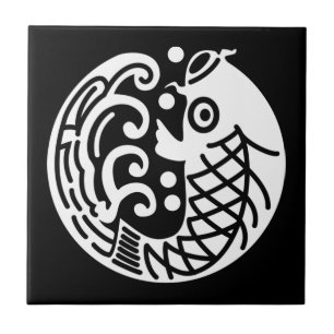 Karpfen- und Wellenkamikfliese Fliese