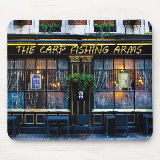 Karpfenangeln Arms Pub Mousepad (Vorne)
