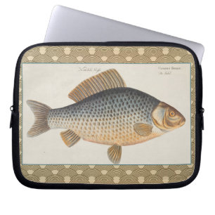 Karpfenfisch Fischmalerei Süßwasserzeichnung Laptopschutzhülle