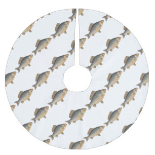 Karpfenfisch Fischmalerei Süßwasserzeichnung Polyester Weihnachtsbaumdecke