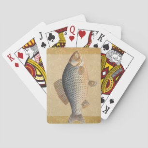Karpfenfisch, Süßwasser anstrichen Spielkarten