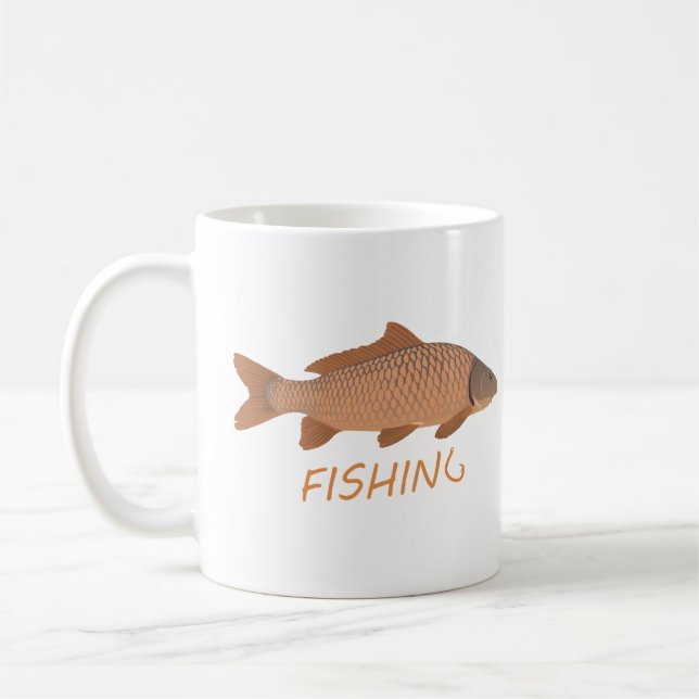 Karpfenfischerei Kaffeetasse (Links)