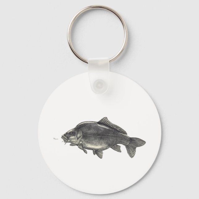 Karpfenfischerei Schlüsselanhänger (Vorderseite)