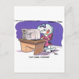 Karpfentunnelsyndrom Funny Cartoon Geschenke & T-S Postkarte