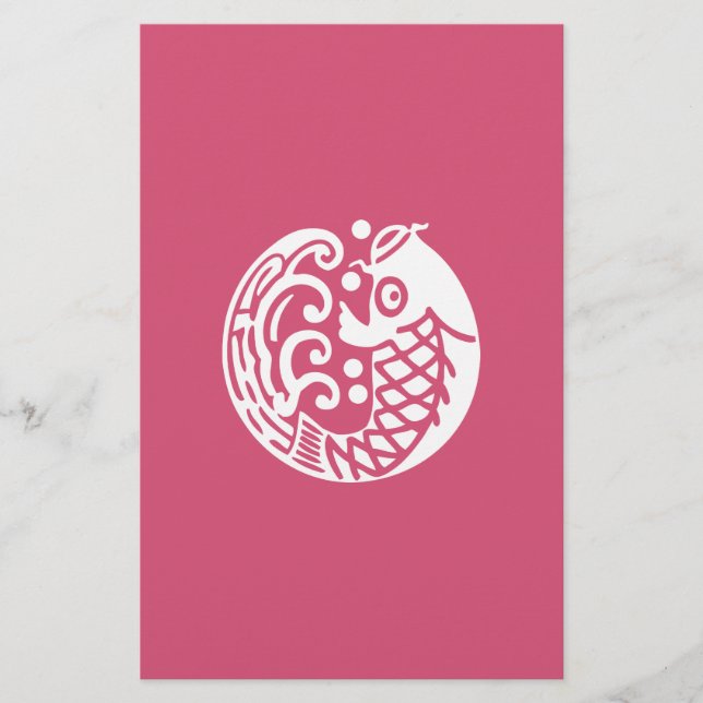 Karpfenwelle Briefpapier (Vorderseite)