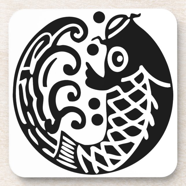 Karpfenwelle Getränkeuntersetzer (Vorderseite)