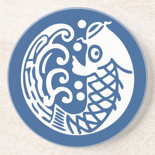 Karpfenwelle Sandstein Untersetzer (Vorne)