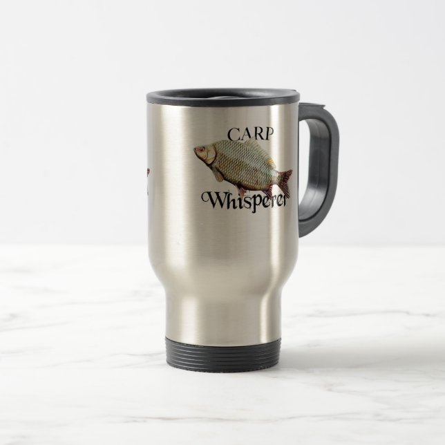 KarpfenWhisperer Reisebecher (VorderseiteRechts)
