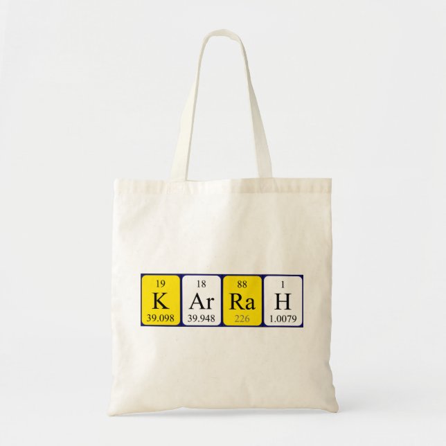Karrah Periodischer Tabellenname Tragetasche (Vorne)