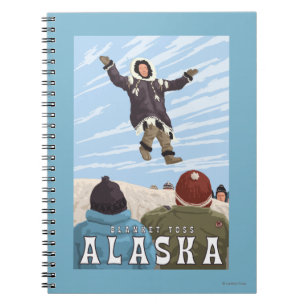 Karren, Alaska-Decken-Wurf-Vintage Reise Notizblock