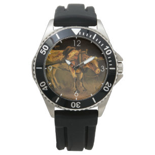 Karren mit rotem und weißem Ochsen (Vincent van Go Armbanduhr