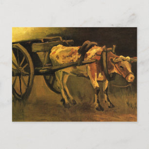 Karren mit rotem und weißem Ochsen (Vincent van Go Postkarte