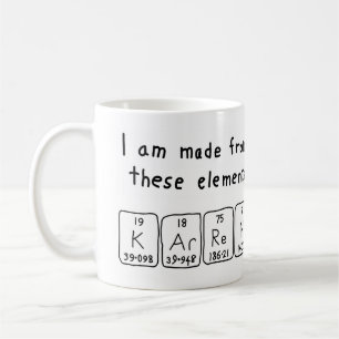 Karren Namen-Tasse periodischer Tabelle Kaffeetasse