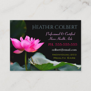 Karriere Hübsch Pink Blume Glücklich Beruflich Visitenkarte