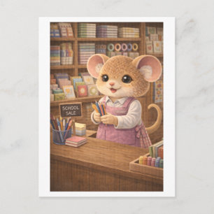 Karriere Maus als Besitzer eines Schreibwarengesch Postkarte