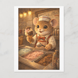 Karriere Maus als Eisverkäufer Postkarte
