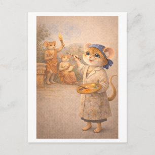 Karriere Maus als Freskomaler Postkarte