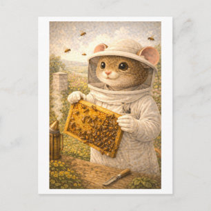 Karriere Maus als Imker Postkarte