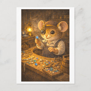 Karriere Maus als Juwelier Postkarte