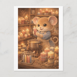 Karriere Maus als Kerzenmacher Postkarte