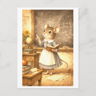 Karriere Maus als Lehrer Postkarte
