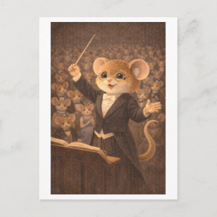 Karriere Maus als Orchesterdirigent Postkarte