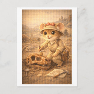 Karriere Maus als Paläontologe Postkarte