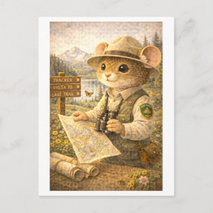 Karriere-Maus als Parkranger Postkarte