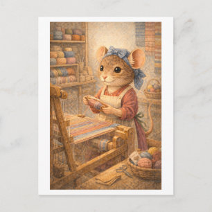 Karriere-Maus als Weber Postkarte