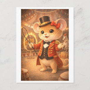 Karriere Maus als Zirkusdirektor Postkarte