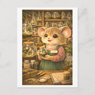 Karriere-Maus im Terrarium-Laden Postkarte