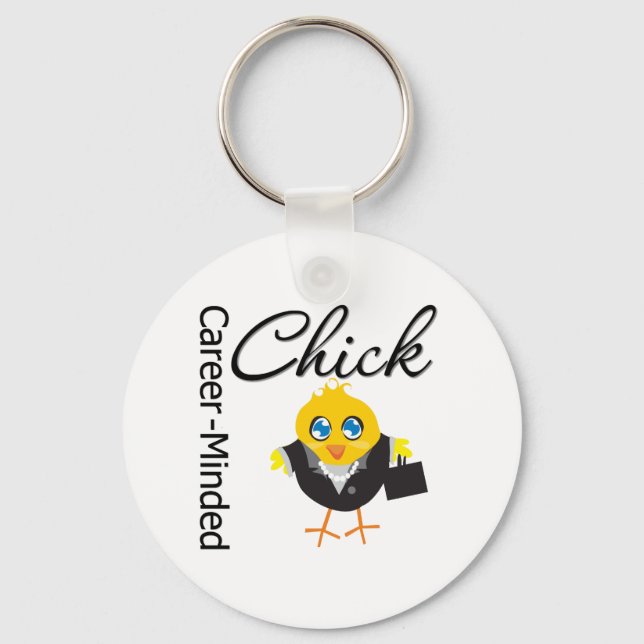 Karriere-Minded Chick Schlüsselanhänger (Vorderseite)